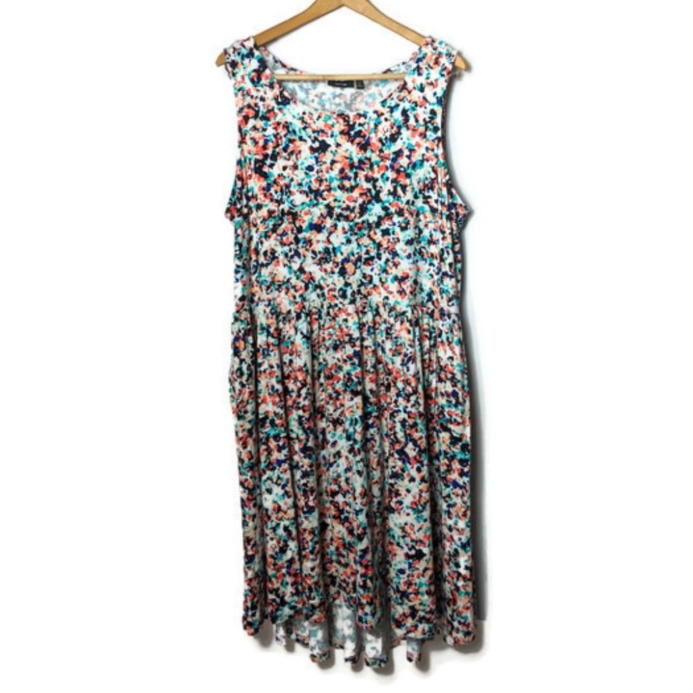 Apt 9 white abstract high low dress